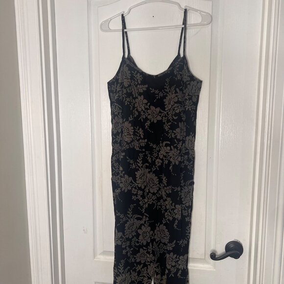 Eva Franco For Anthropologie Floral Jumpsuit Size 8‎ Black & White NWT - Picture 7 of 11